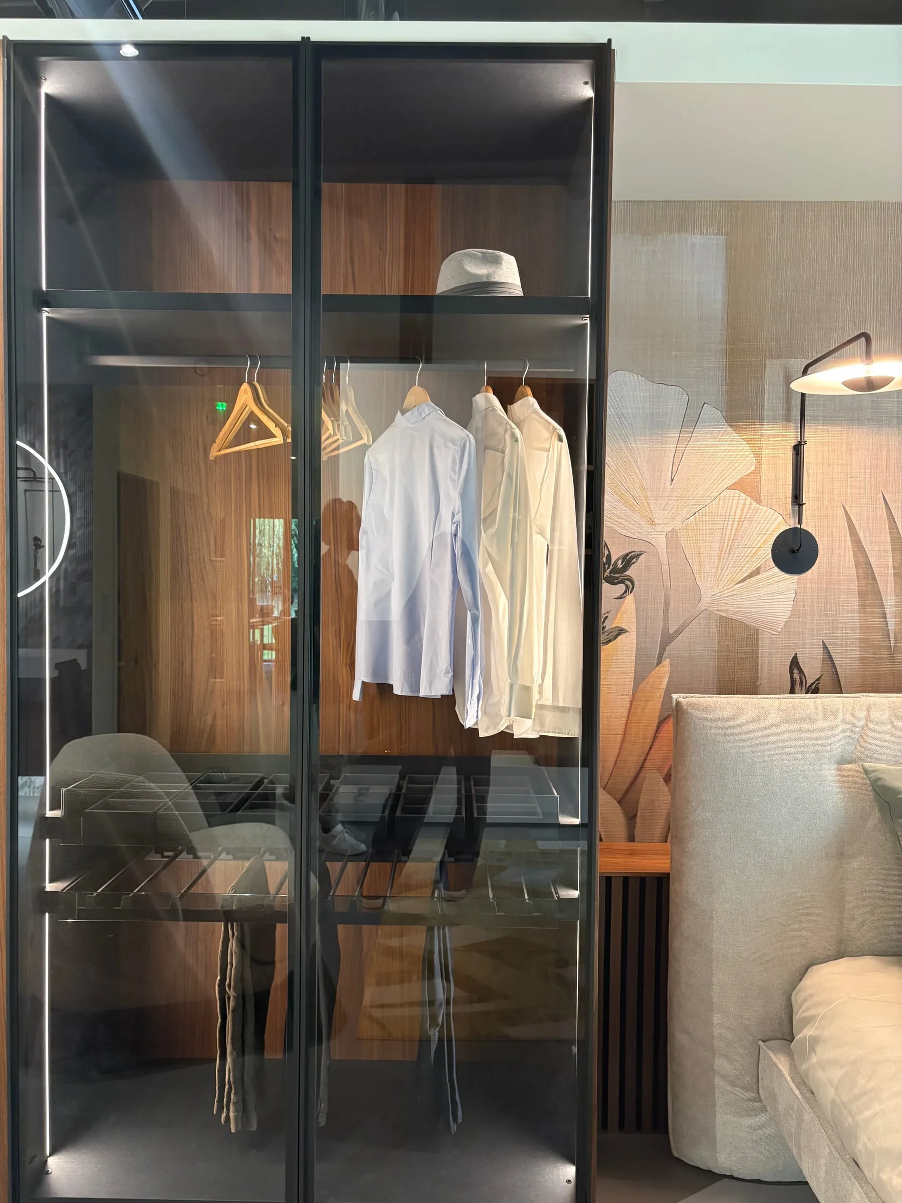 Dressing vitré et éclairé